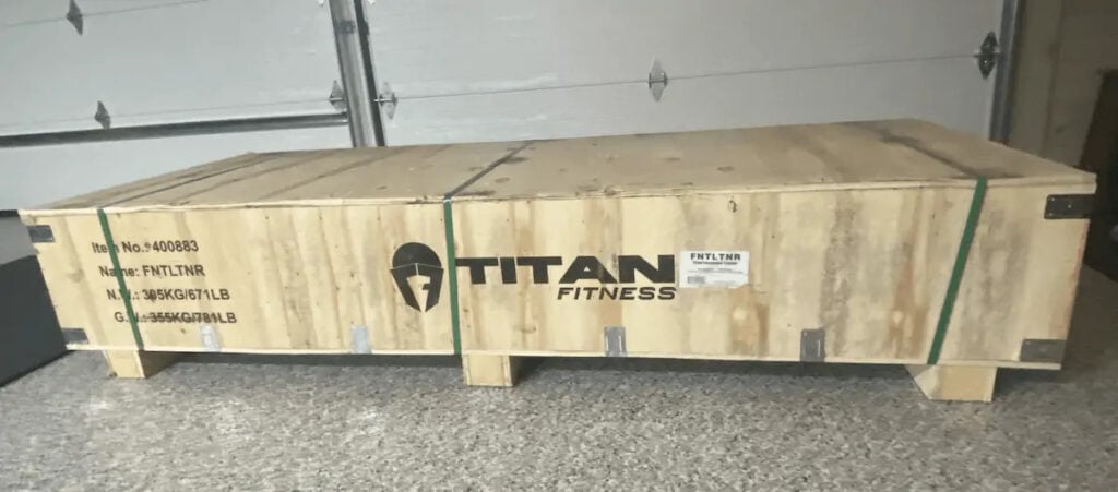 Titan Fitness Functional Trainer Shipping Box
